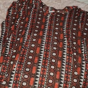 Geometric Multi Colour Print Linen Shirt Dress